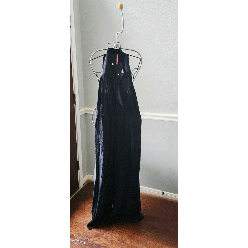 Revolve Plenty by Tracy Reese Crepe De Chine Surplice Jumpsuit Black 100% Silk M